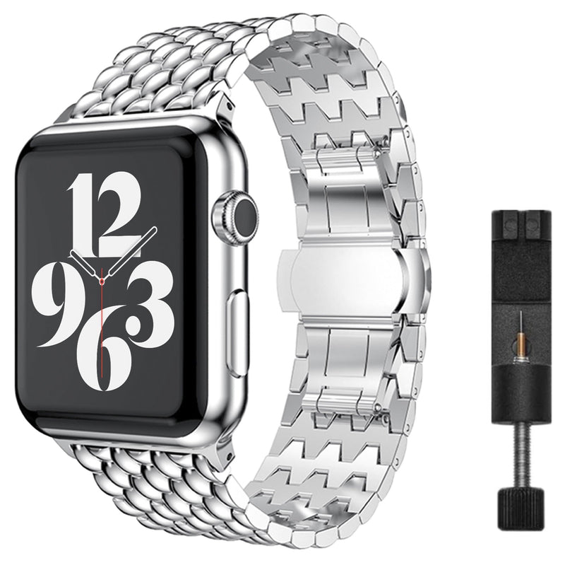 Apple Watch stalen draken band - zilver