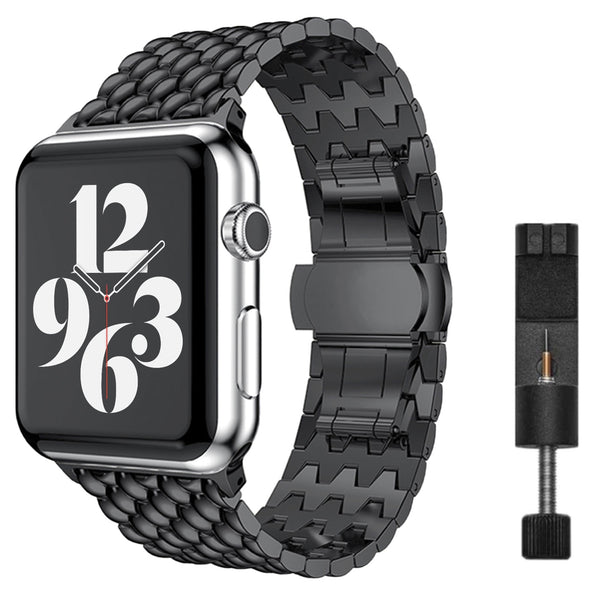 Apple Watch stalen draken band - zwart
