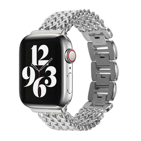 Apple Watch Fischgrätenarmband – Silber