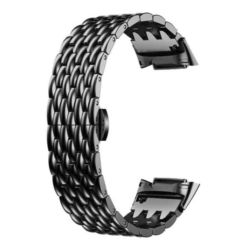 Fitbit charge 5/6 draken bandje - zwart