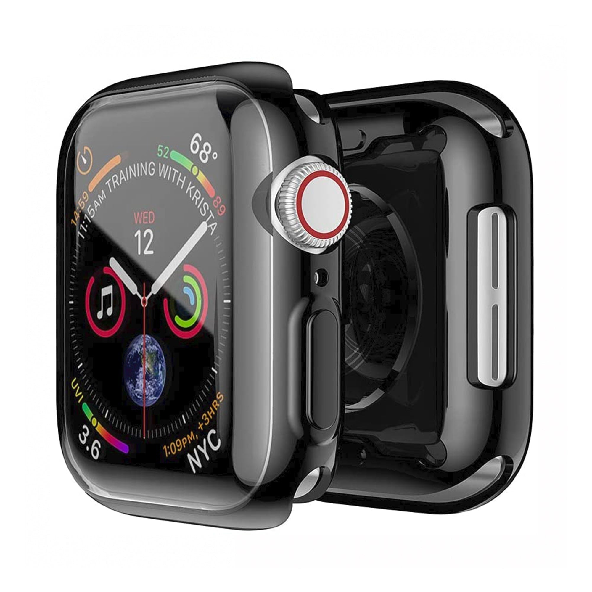 Apple Watch siliconen hoesje - zwart