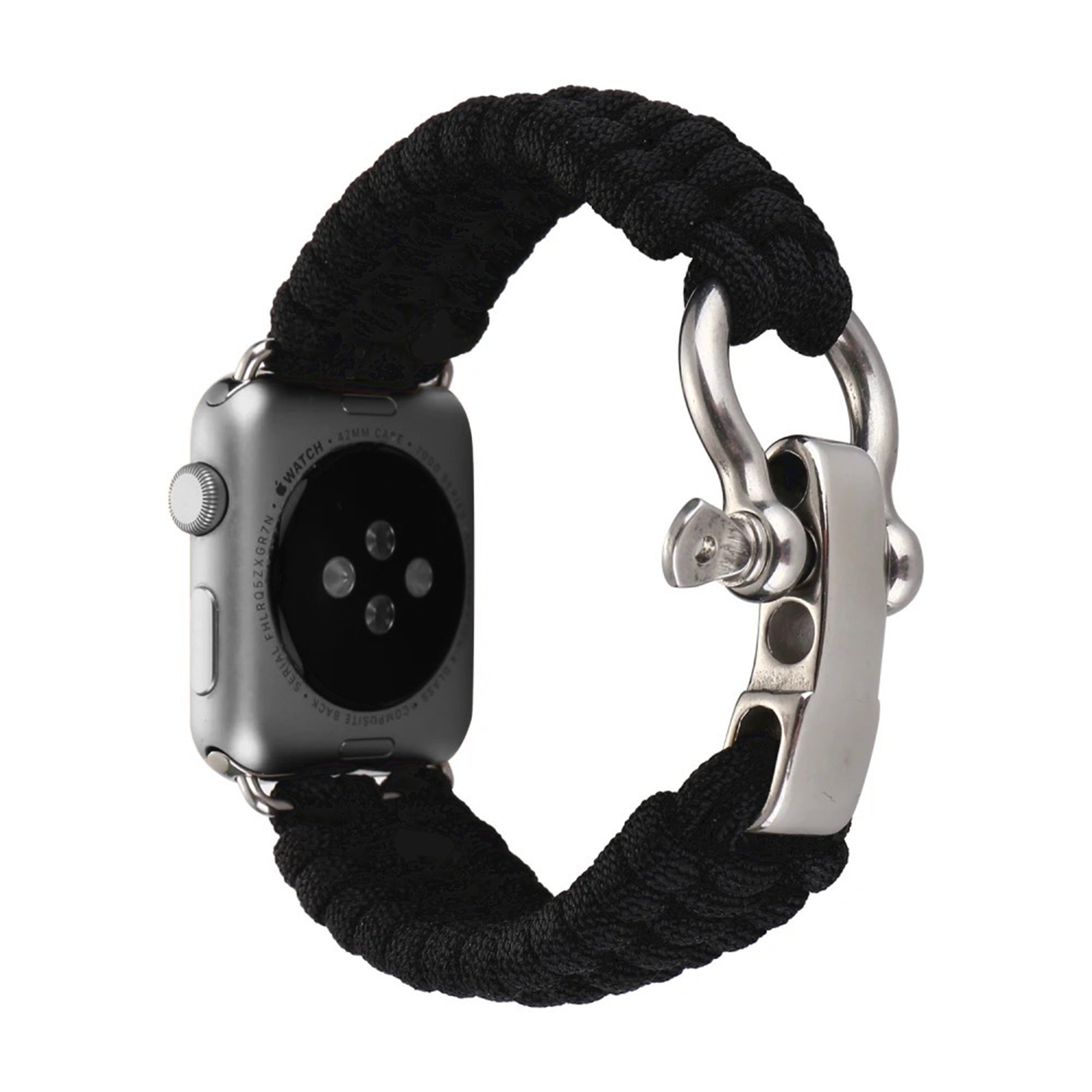 Apple Watch survival rope band - zwart