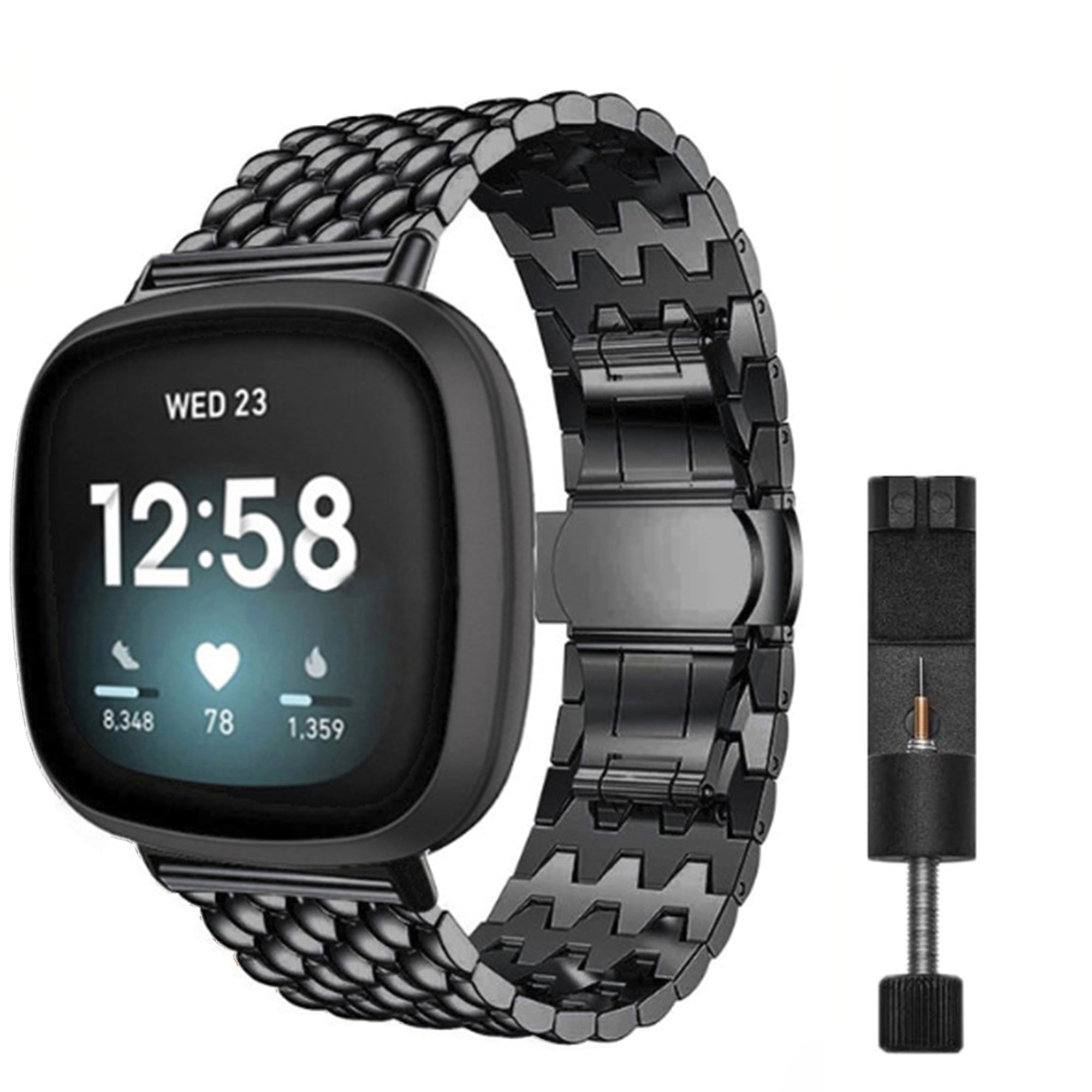 Fitbit Versa 3 / 4 / Sense dragon strap - black