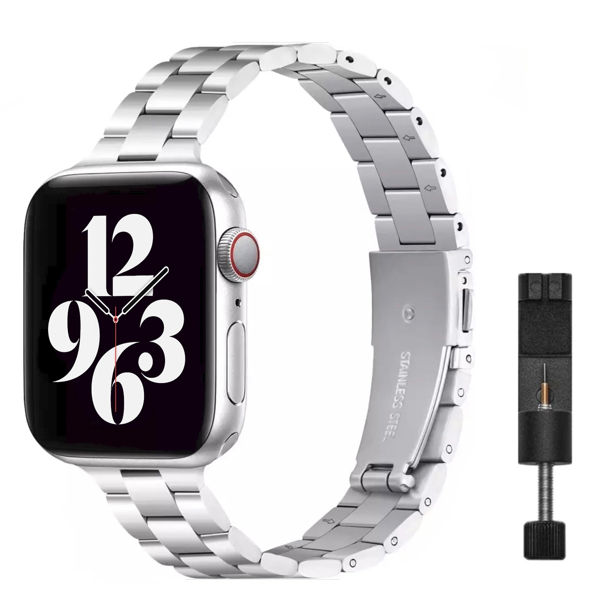 Apple Watch steel link strap slim - silver