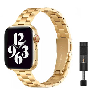 Apple Watch stalen schakelband slim - zwart