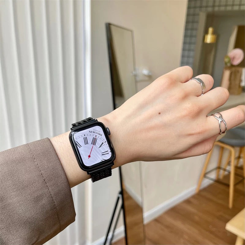 Apple Watch visgraat bandje - zwart