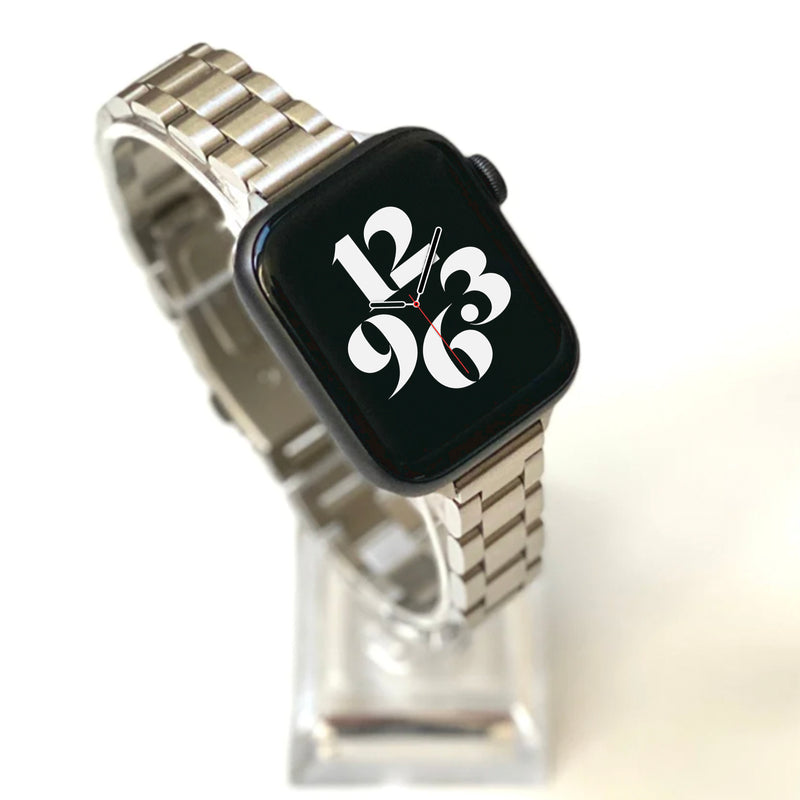 Apple Watch stalen schakelband slim - zilver