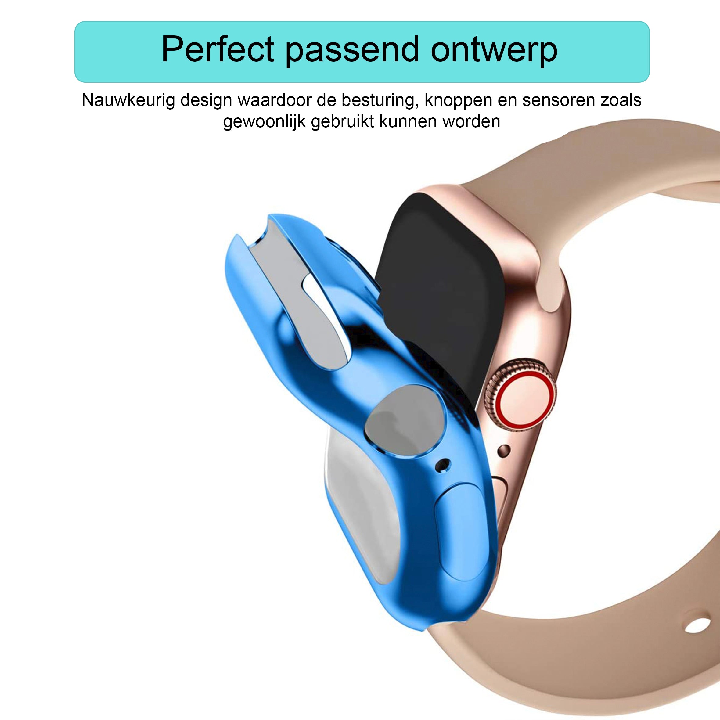 Apple Watch siliconen hoesje - blauw