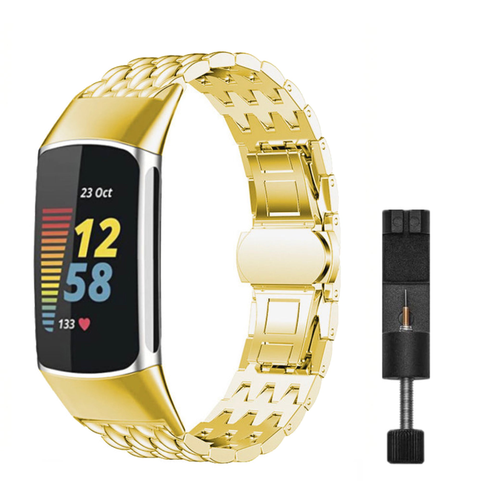 Fitbit Charge 5/6 Drachenarmband – Gold