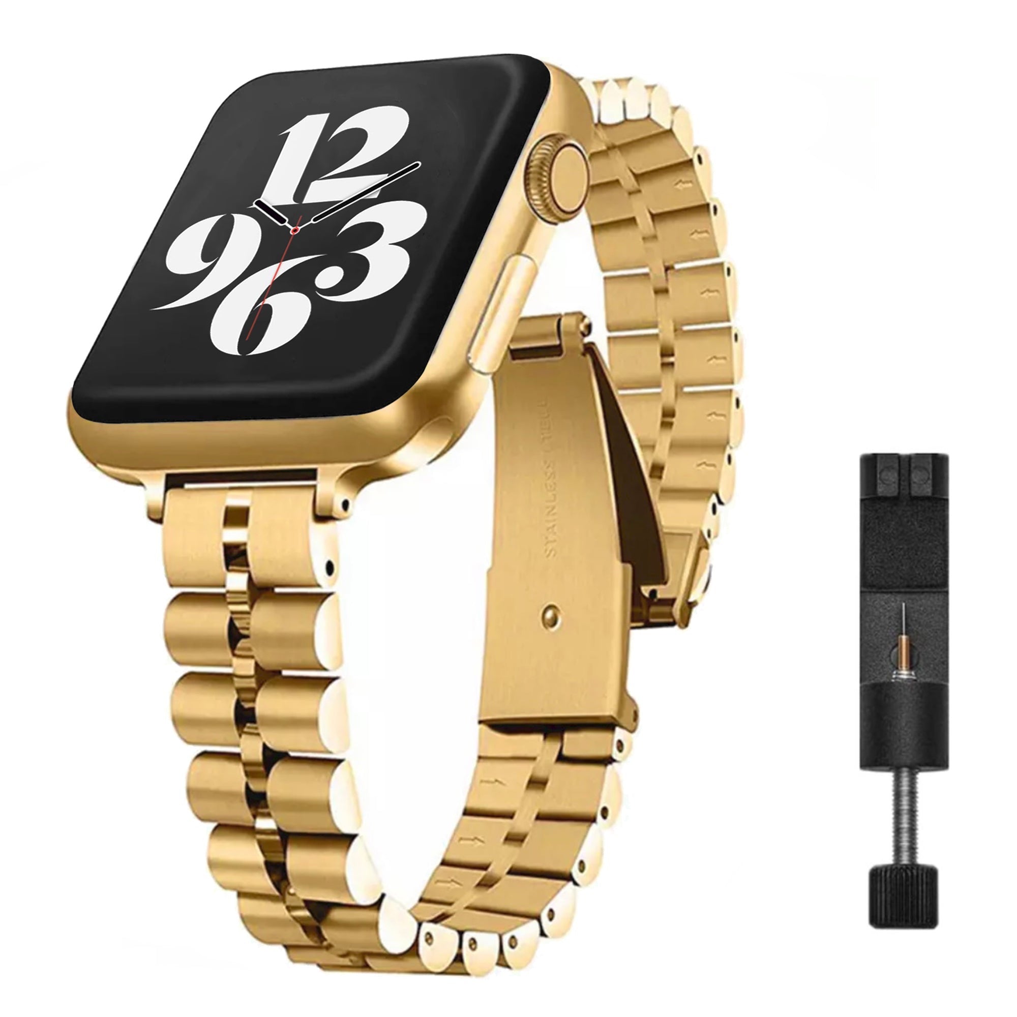 Apple Watch Stahl-Jubiläumsarmband schlank – Gold