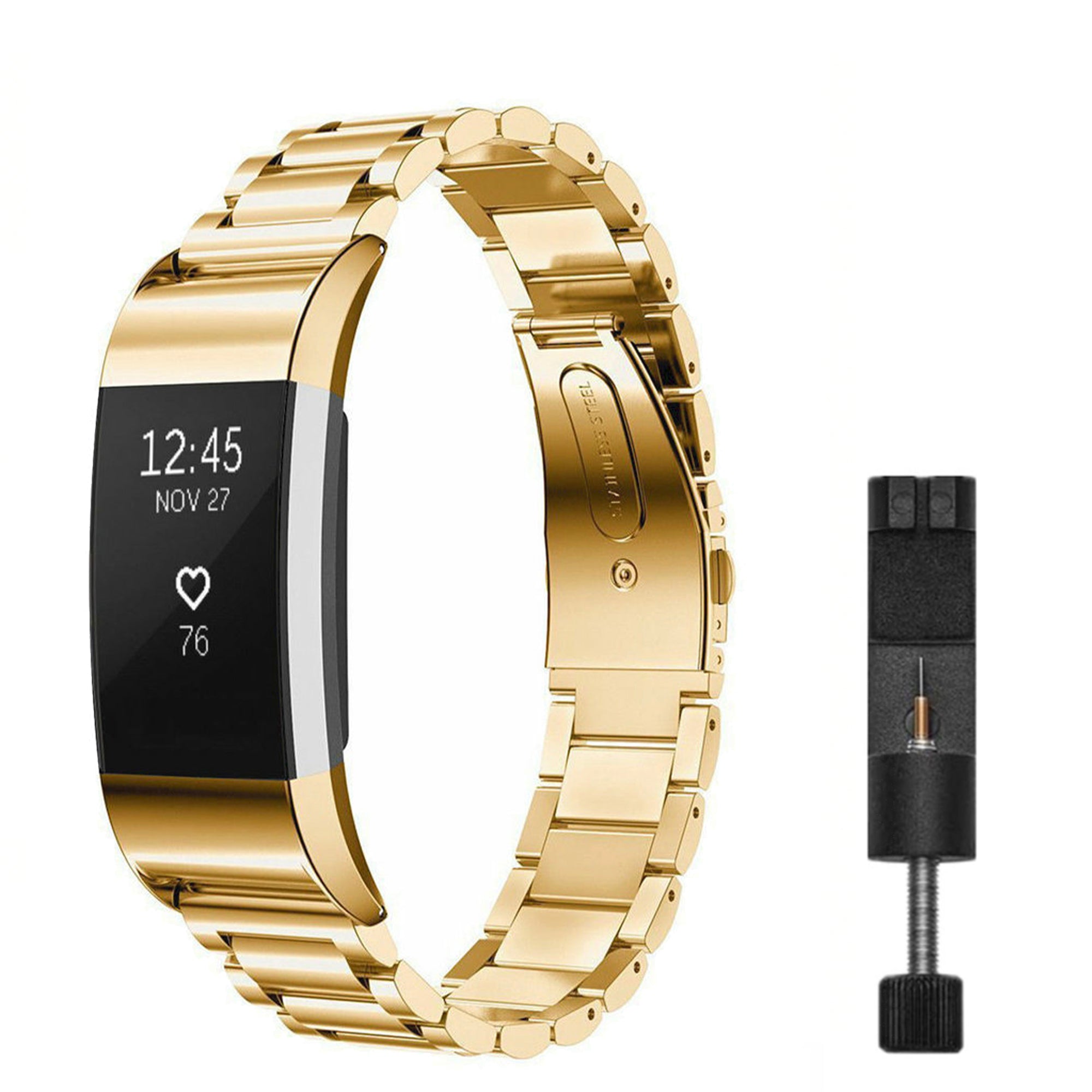 Fitbit charge 2 link band - gold