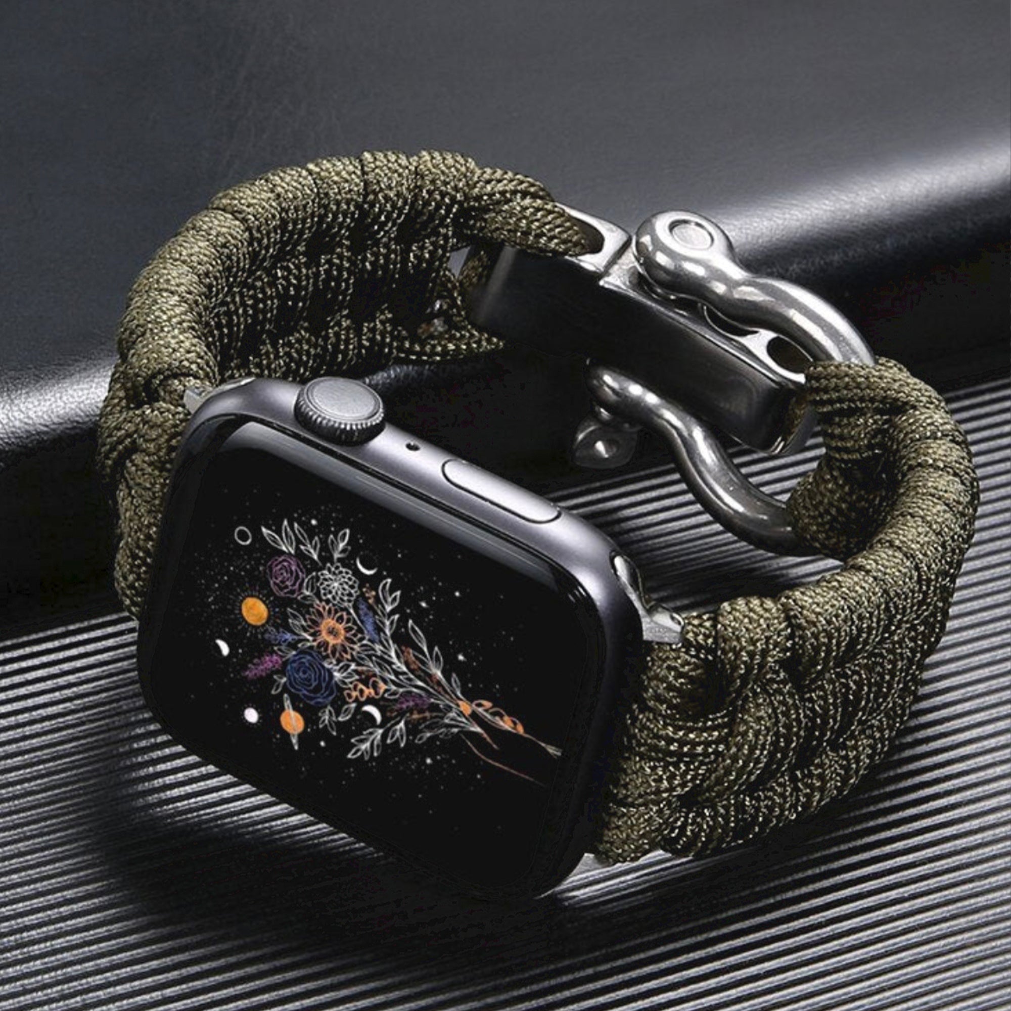 Apple Watch Survival-Seilarmband – Armeegrün