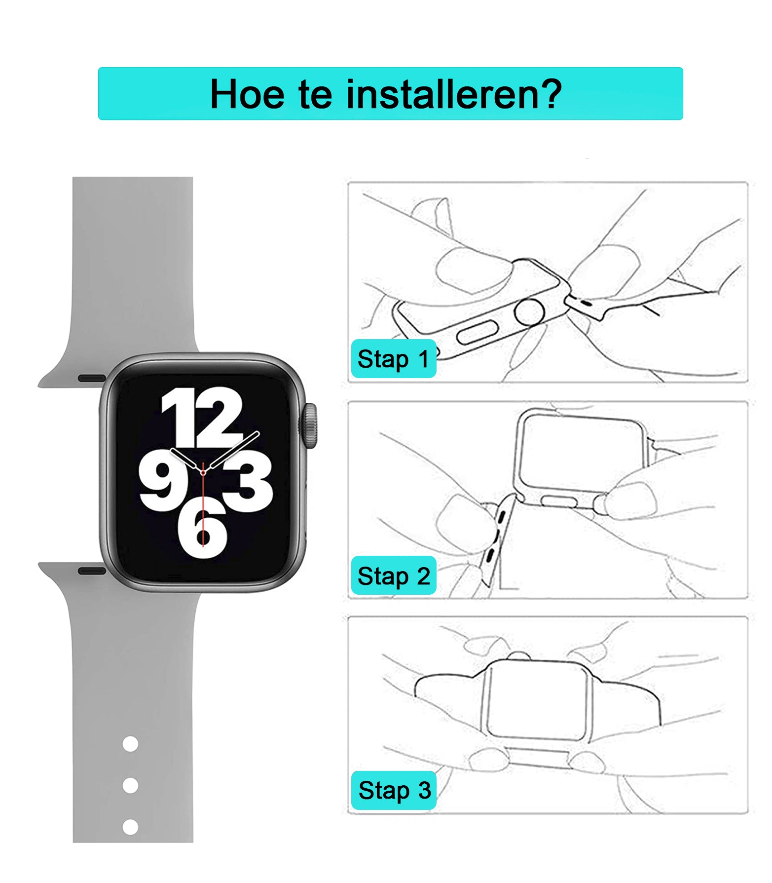 Apple Watch Sportarmband – weiß