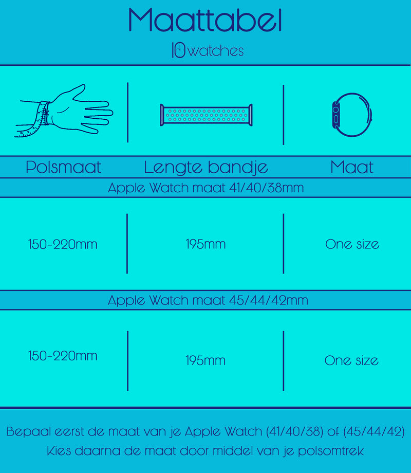 Apple Watch stalen jubilee band - zilver zwart