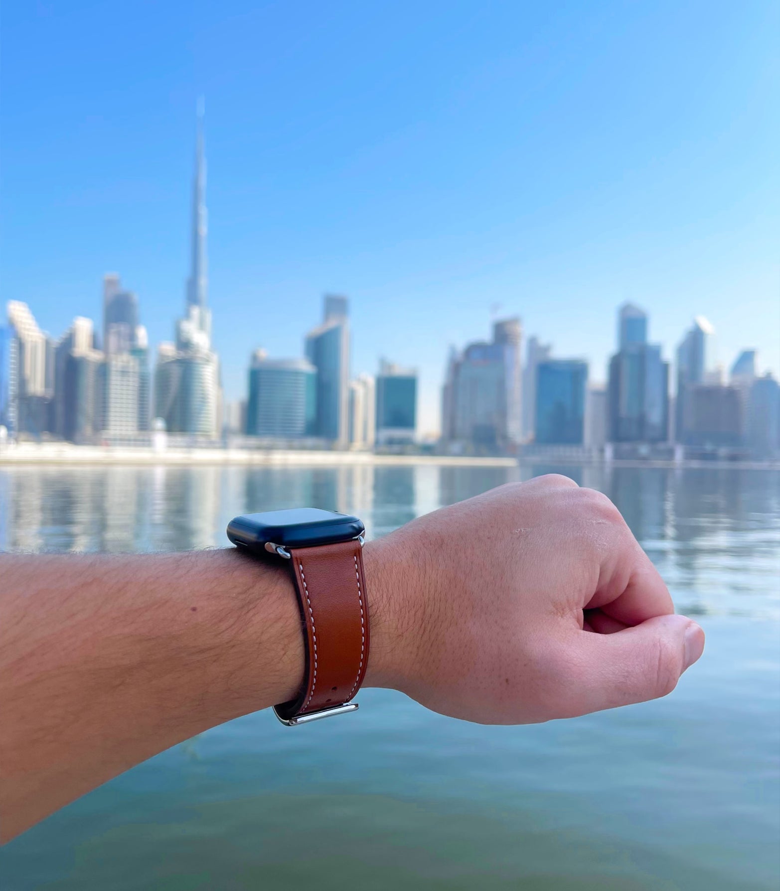 Apple Watch leather strap - brown