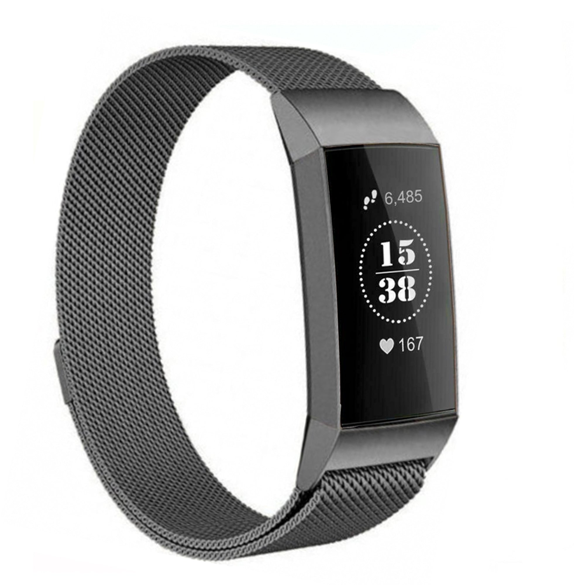 Fitbit Charge 3/4 Milanese-Band – Space Grau