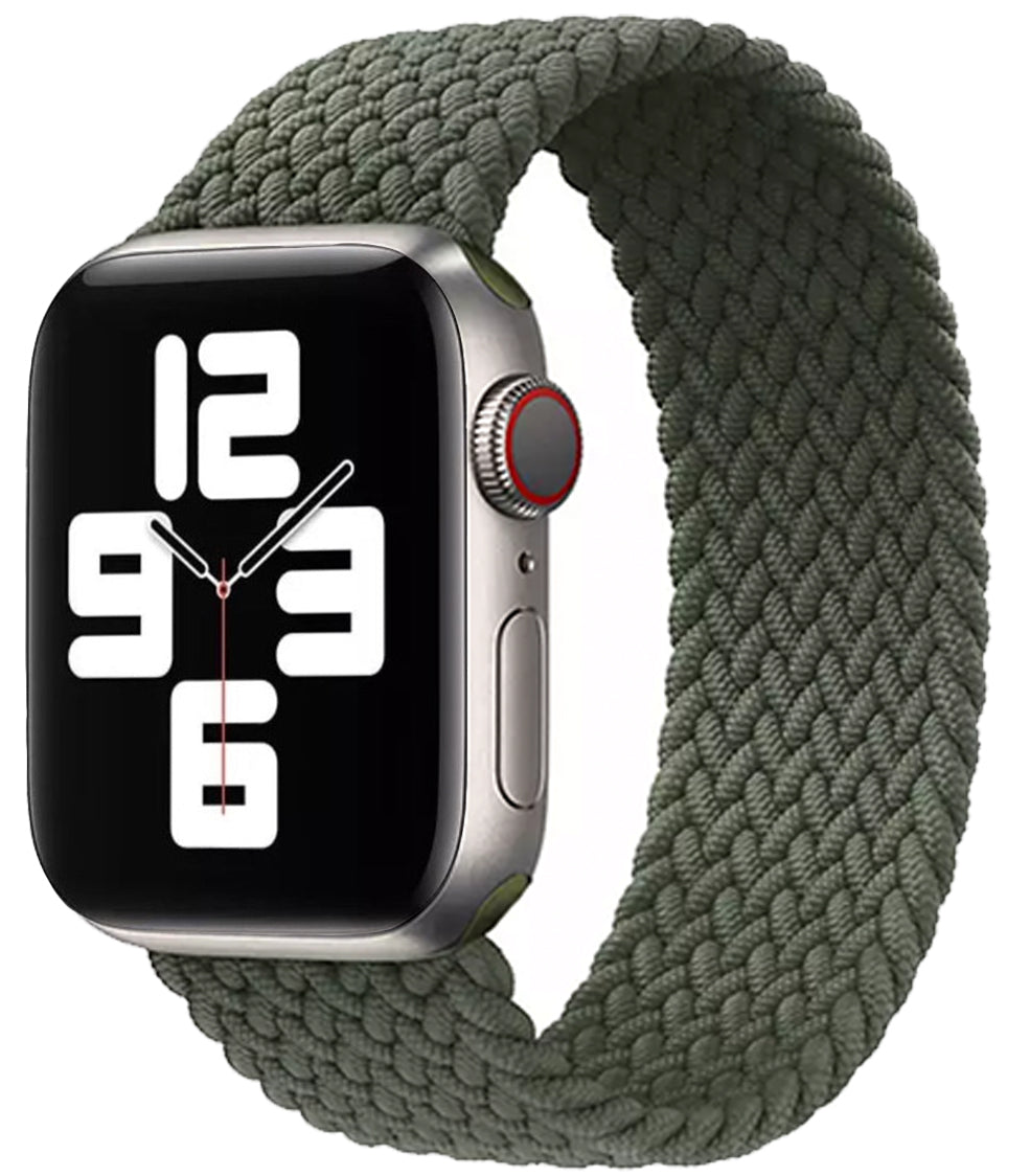 Geflochtene Solo-Schlaufe für die Apple Watch – Khaki