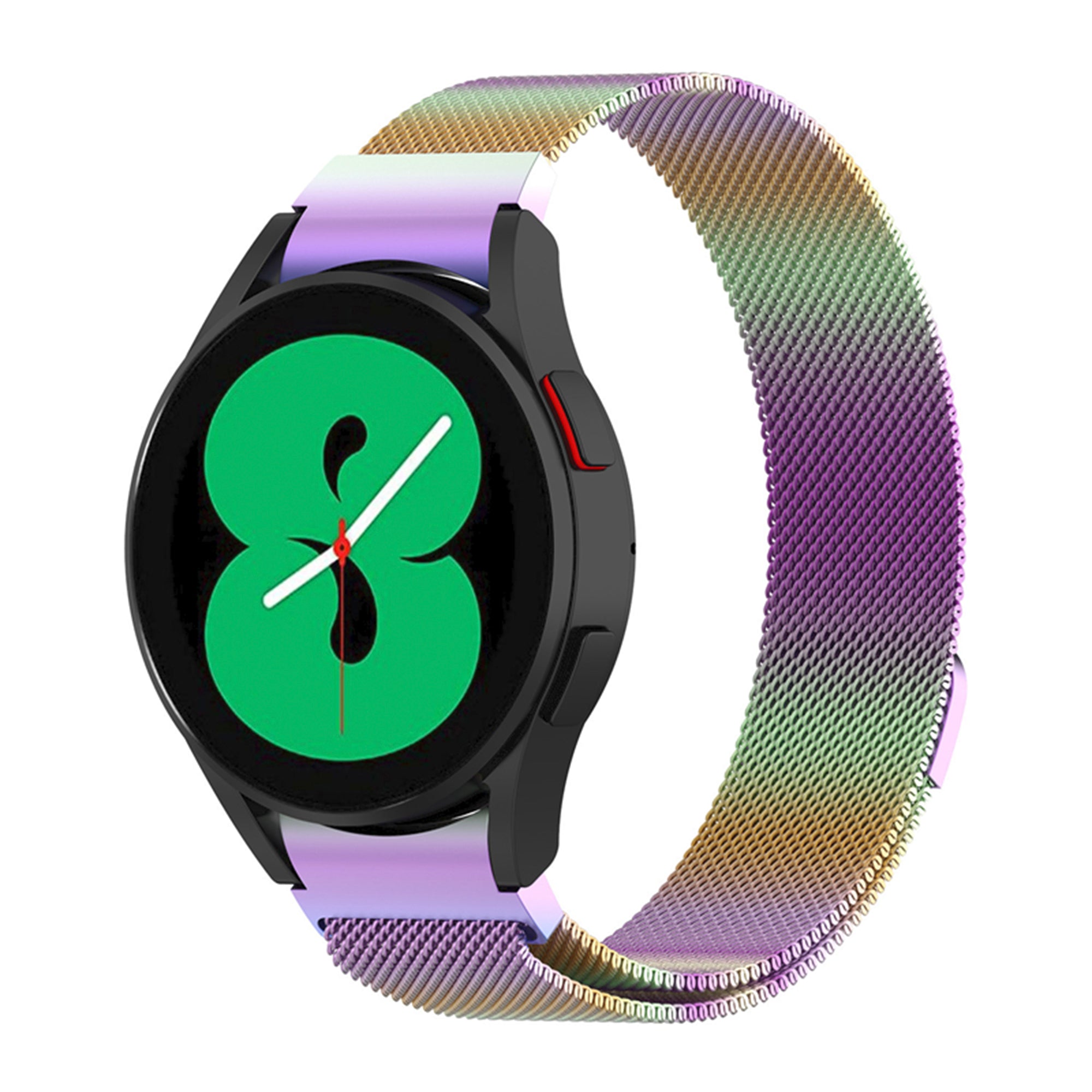 Samsung Galaxy Watch Milanaise-Armband für Uhr 4/5/5pro – Regenbogen