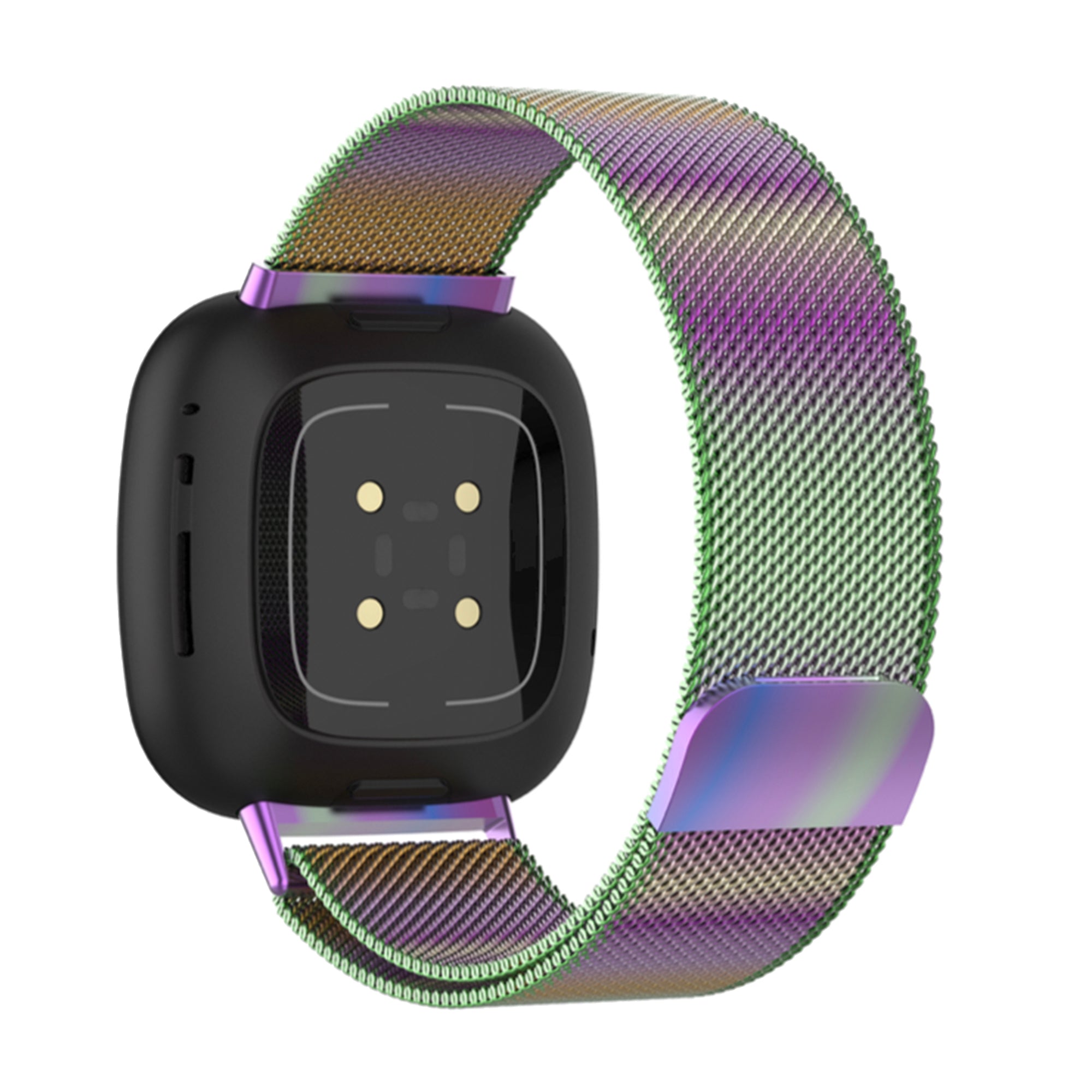 Fitbit Versa 3 / 4 / Sense milanese band - regenboog