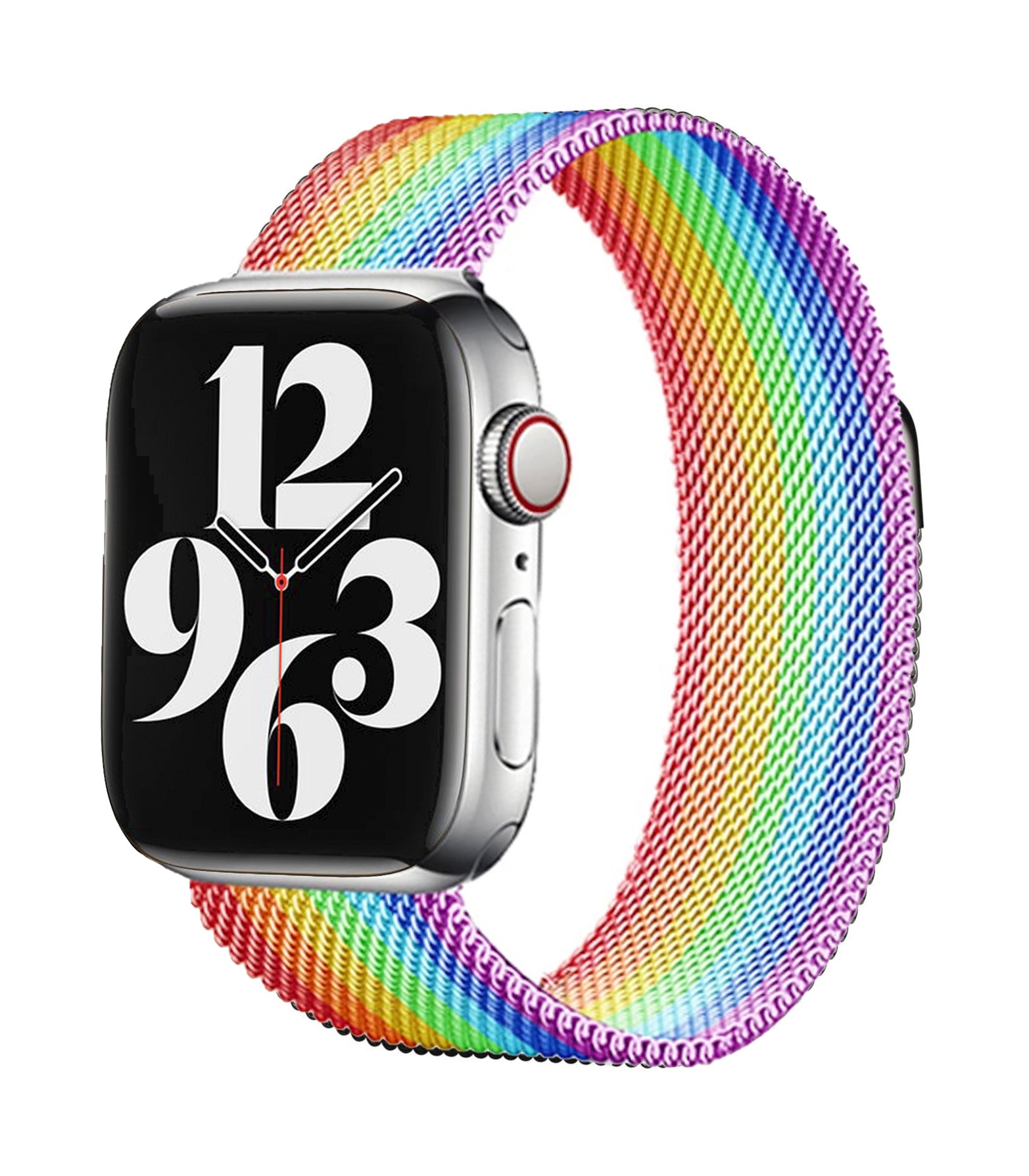 Apple Watch milanese strap - rainbow stripe