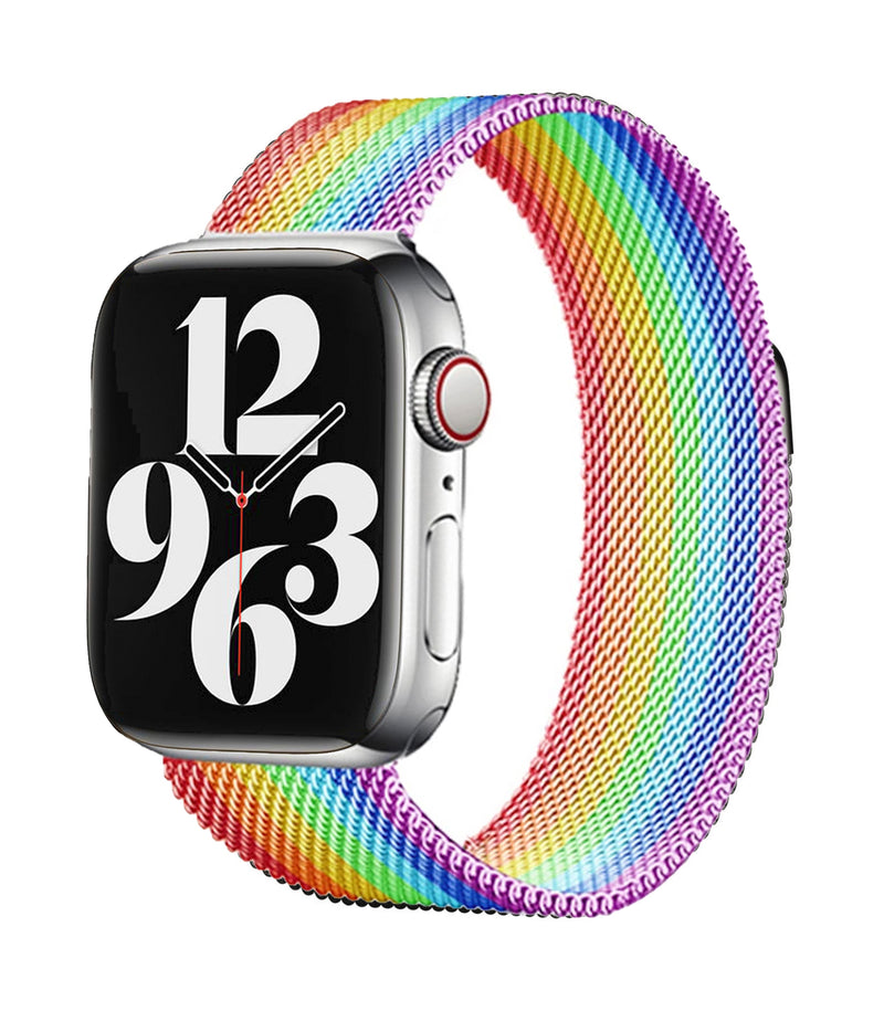 Apple Watch milanese band - streep regenboog