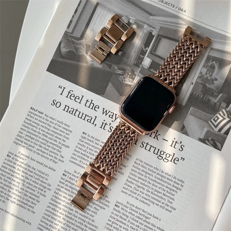 Apple Watch visgraat bandje - rosé