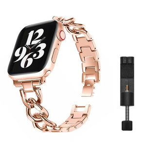 Apple Watch ketting schakel bandje - Goud