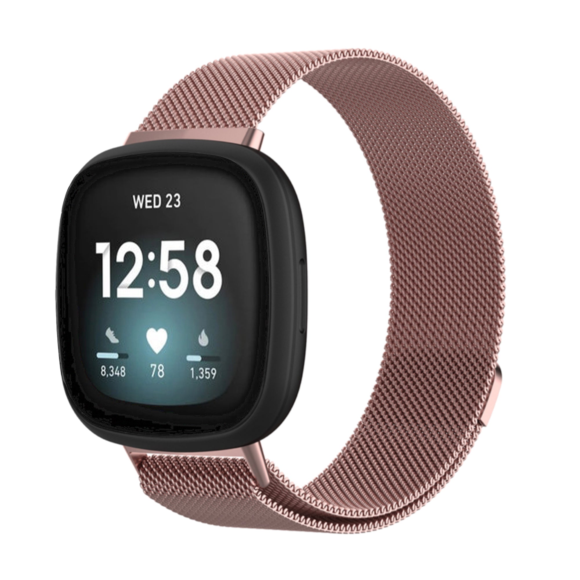 Fitbit Versa 3 / 4 / Sense milanese band - pink