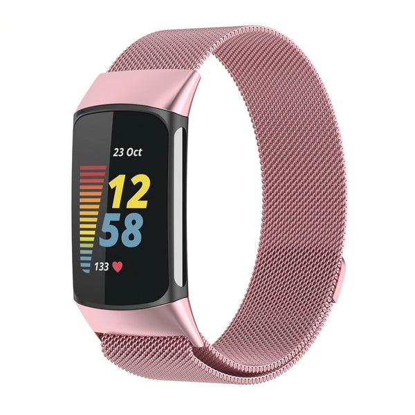 Fitbit charge 5 milanese band - roze