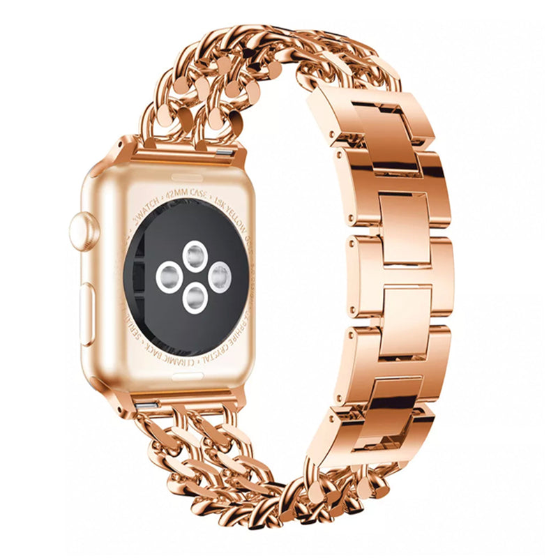 Apple Watch dubbel ketting schakel bandje - rosé