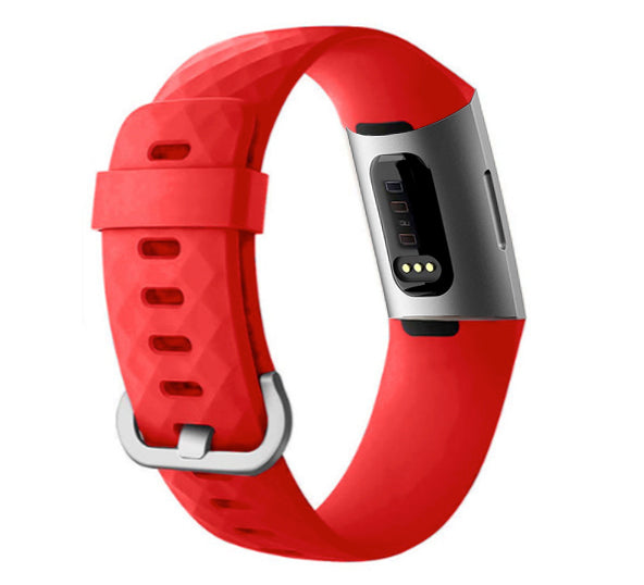 Fitbit Charge 3/4 Waffelarmband – rot