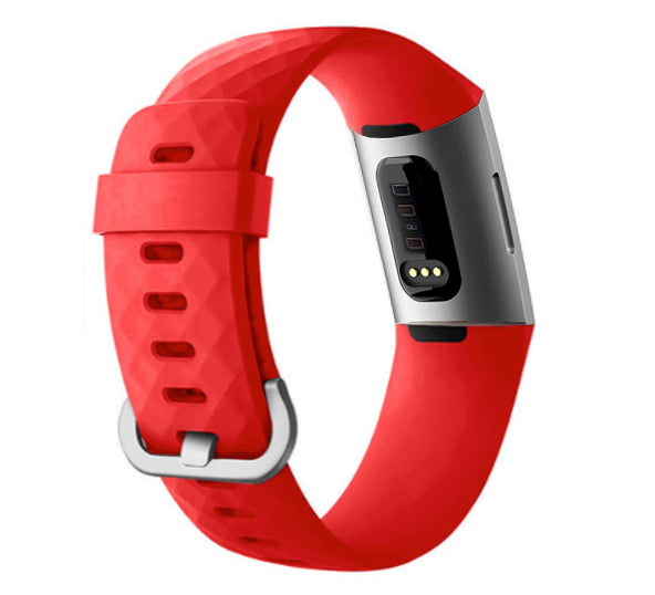 Fitbit charge 3/4 wafel bandje - rood