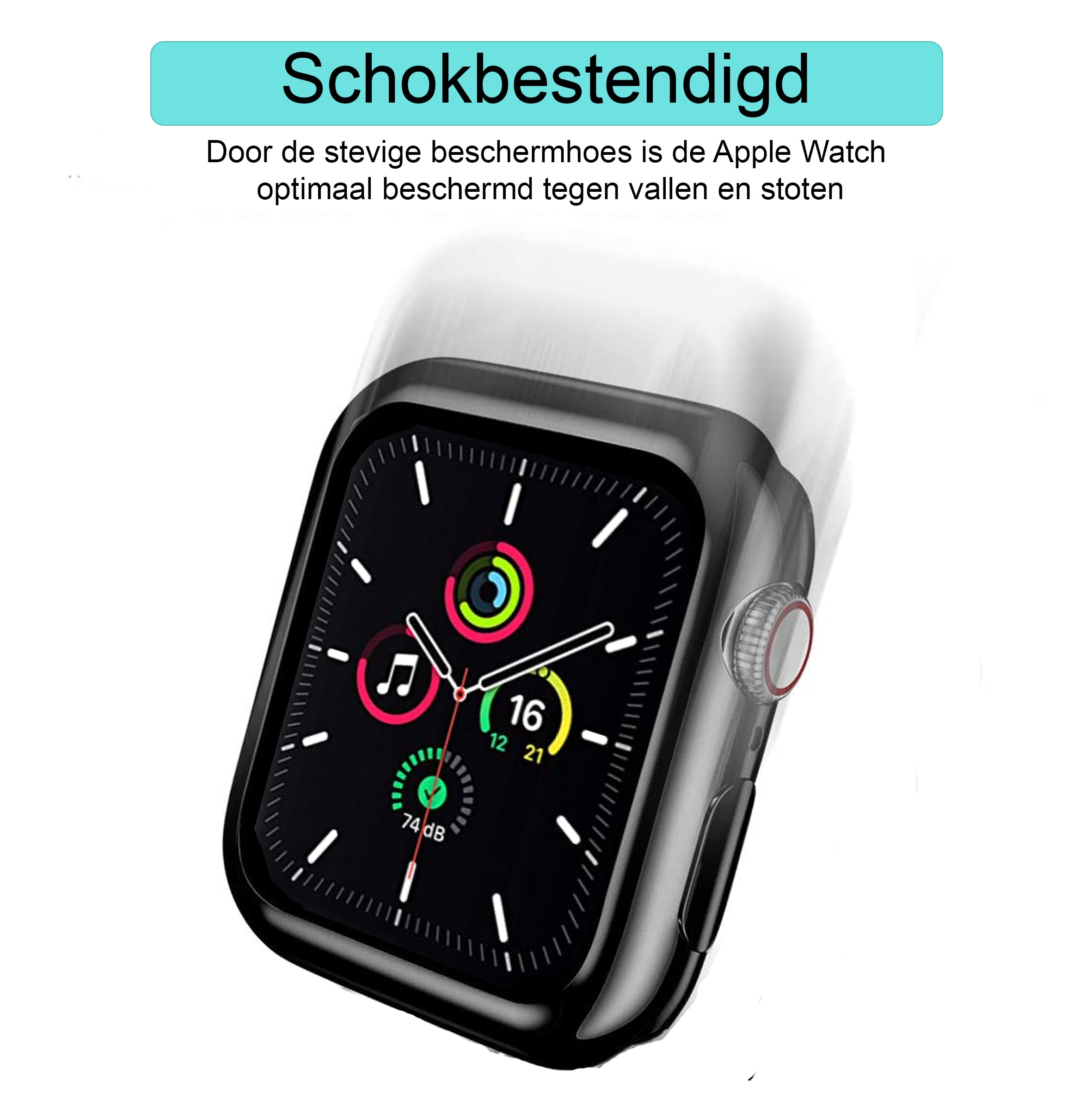 Apple Watch siliconen hoesje - zwart