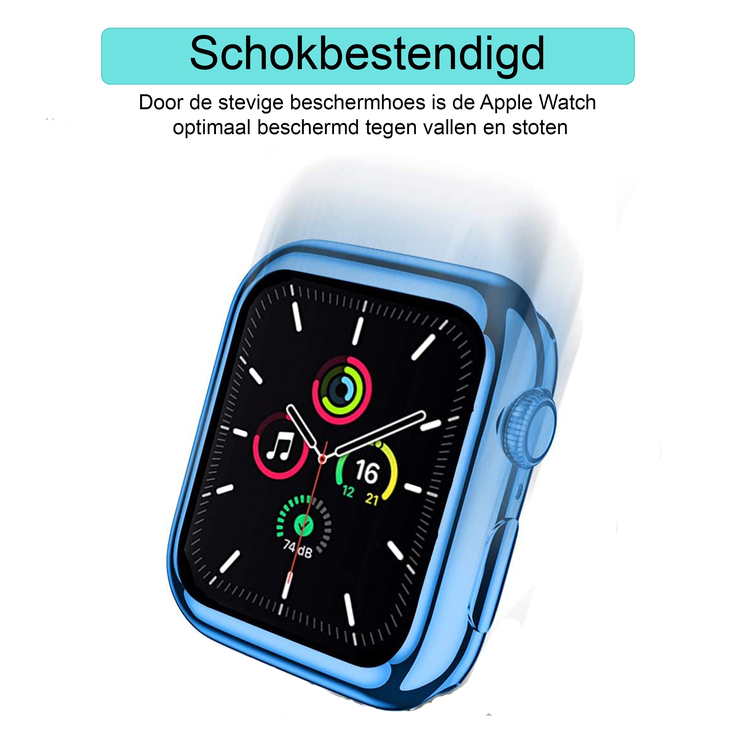 Apple Watch siliconen hoesje - blauw