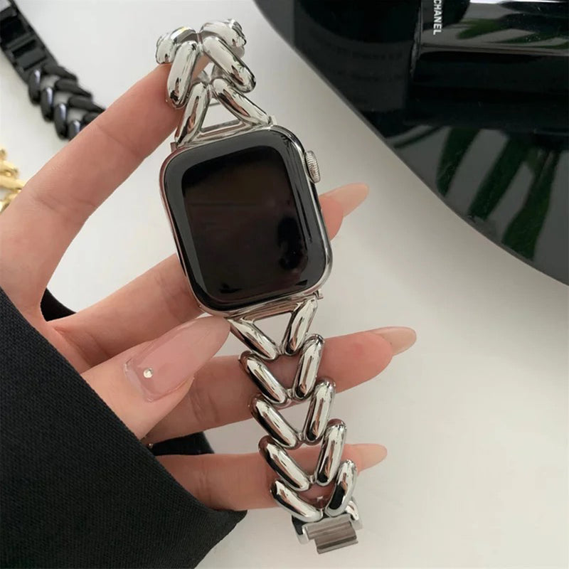 Apple Watch V bandje - zilver