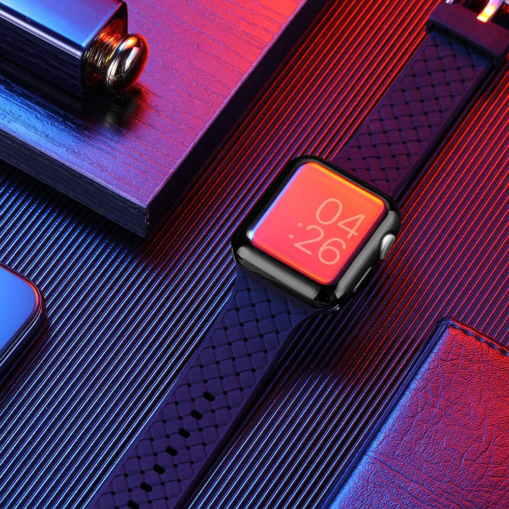 Apple Watch siliconen hoesje - zwart