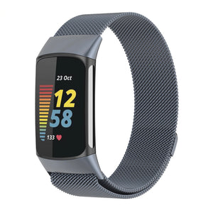 Fitbit charge 5/6 milanese band - rosé goud
