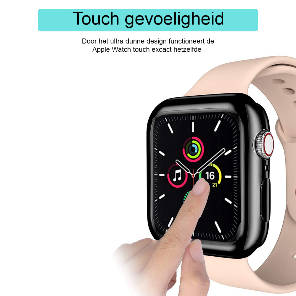 Apple Watch siliconen hoesje - zwart