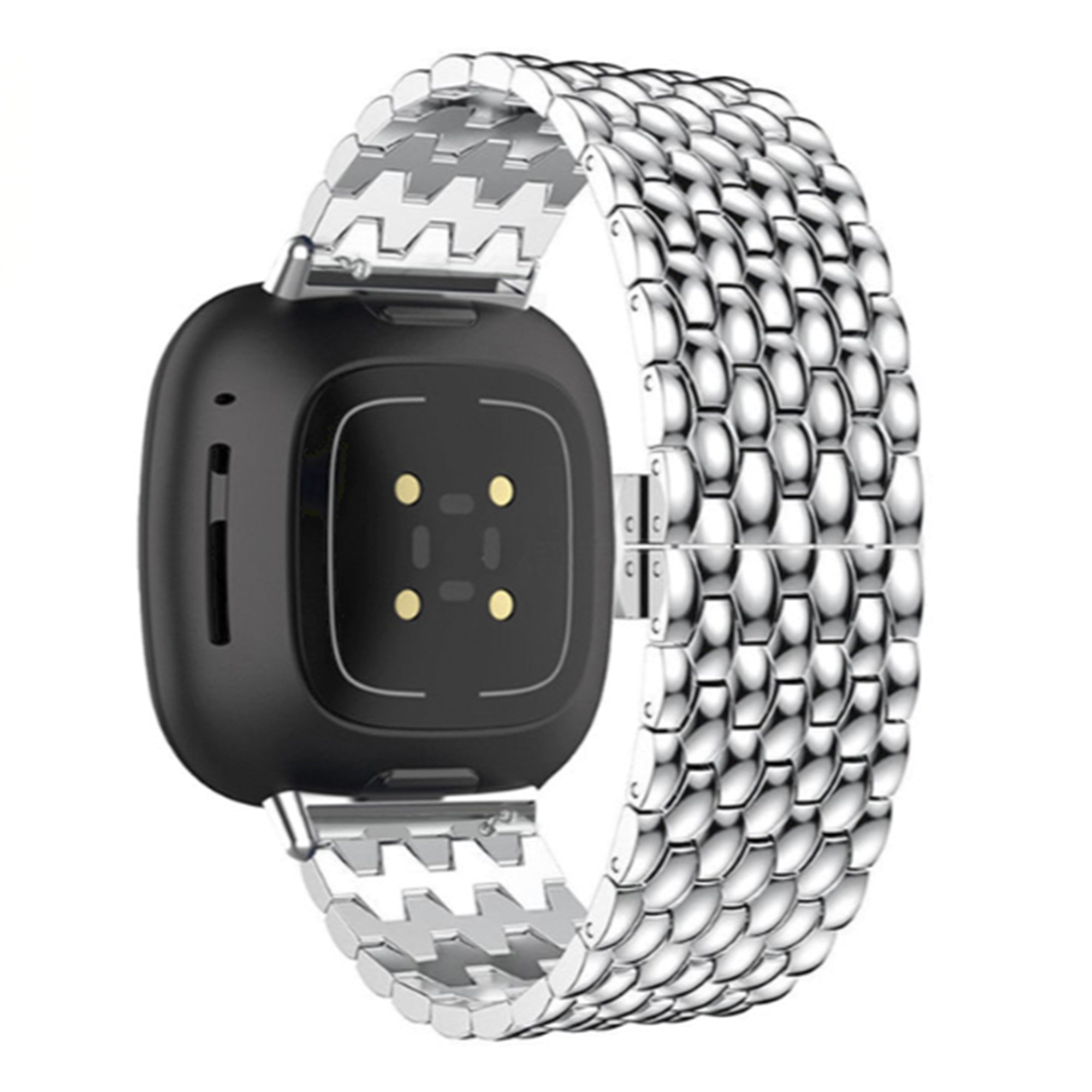 Fitbit Versa 3 / 4 / Sense dragon band - silver