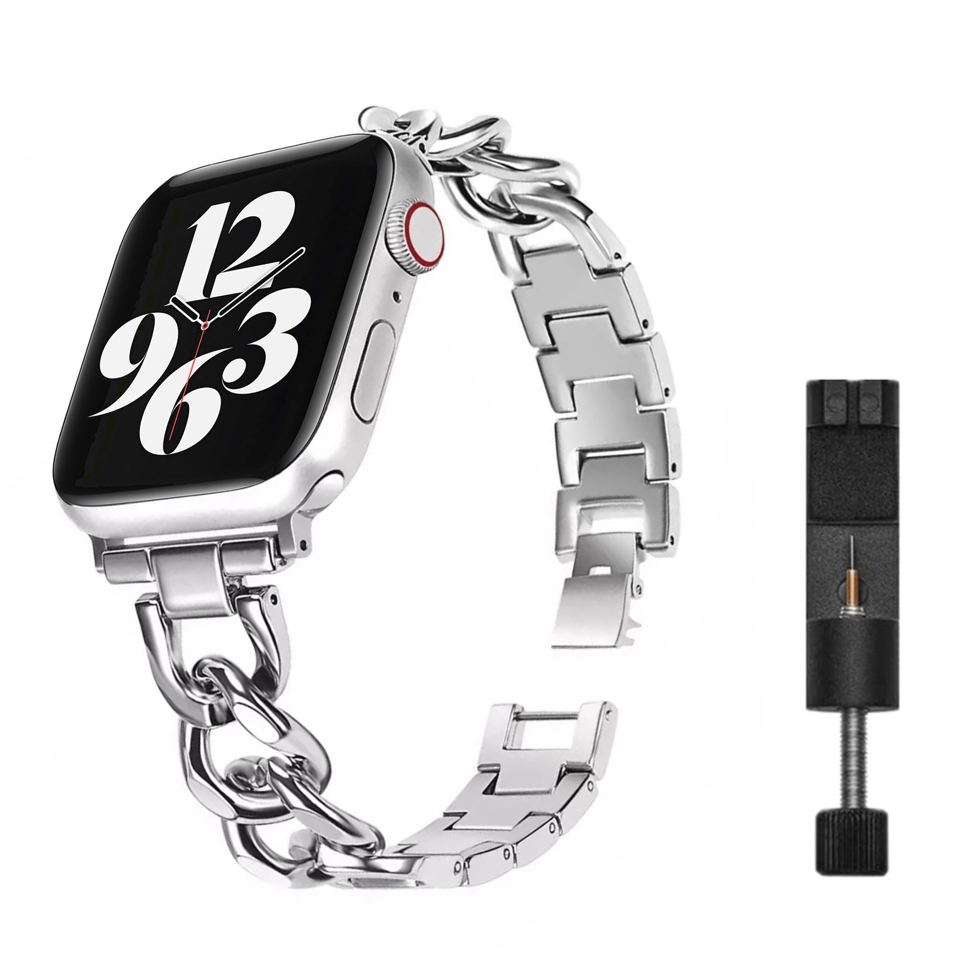 Kettengliederarmband für die Apple Watch – Silber