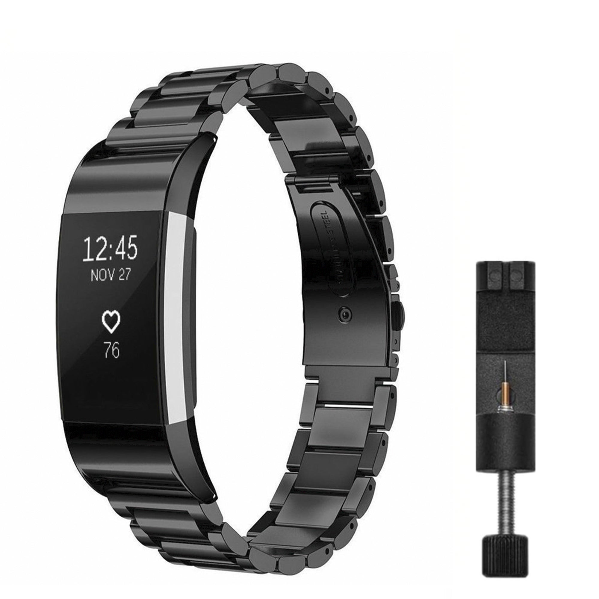 Fitbit Charge 2-Link-Armband – Schwarz